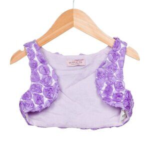 Monnalisa Girls' Cropped Floral Vest w/ Tags Size: 2Y